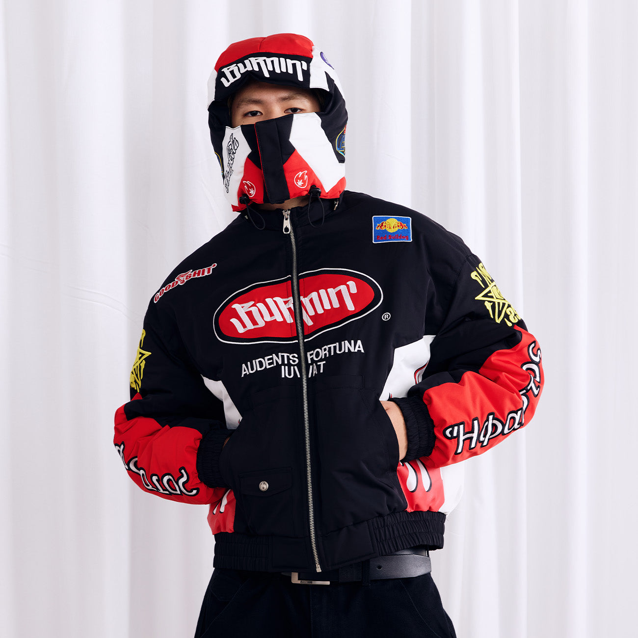 BURNIN* "2503" Helmet Deconstructed Racing Cotton Jacket - PSYLOS 1, BURNIN* "2503" Helmet Deconstructed Racing Cotton Jacket, Jacket, Burnin, PSYLOS 1